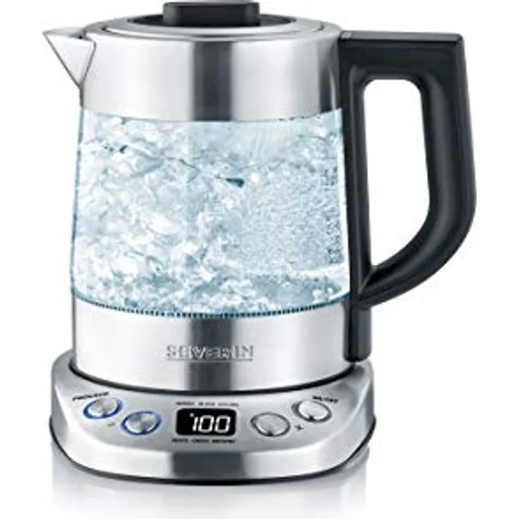 Severin WK 3473 Glas Wasserkocher, 1 Liter, 2200 Watt