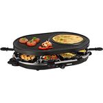 Princess Oval Grill und Party Raclette für bis zu 8 Personen ? mit speziellem Crepe Bereich, 162700