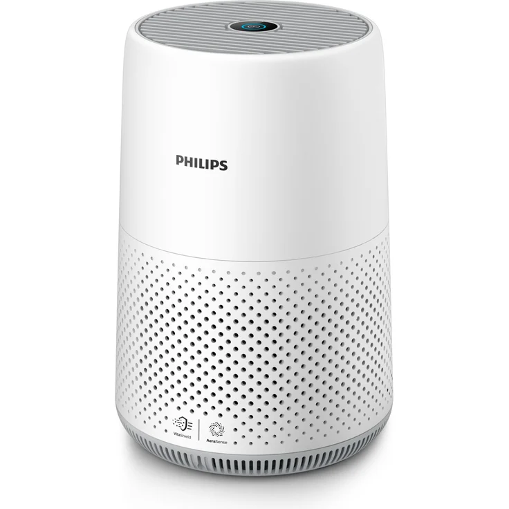 Philips AC0819-10 Luftreiniger, 22 Watt, Automatikmodus, 190 m³-h Luftumwälzung, Luftqualitätsanzeige in Echtzeit, weiß – Bild 1