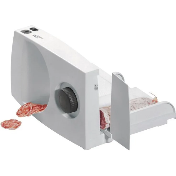 Ritter Allesschneider markant 05, elektrischer Allesschneider mit ECO-Motor, made in Germany, Kunststoff, weiß