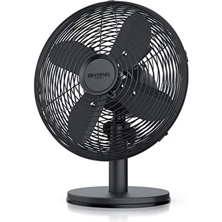 Brandson Tischventilator Design Retro - Ventilator mit 3 Geschwindigkeitsstufen - mobiler Lüfter -