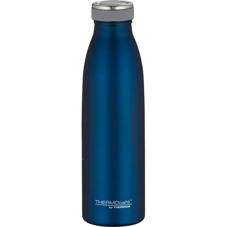 THERMOS ThermoCafé Thermosflasche TC Bottle, Trinkflasche, Flasche, Edelstahl Matt, Saphir Blue, 0.5 L, 4067.259.050