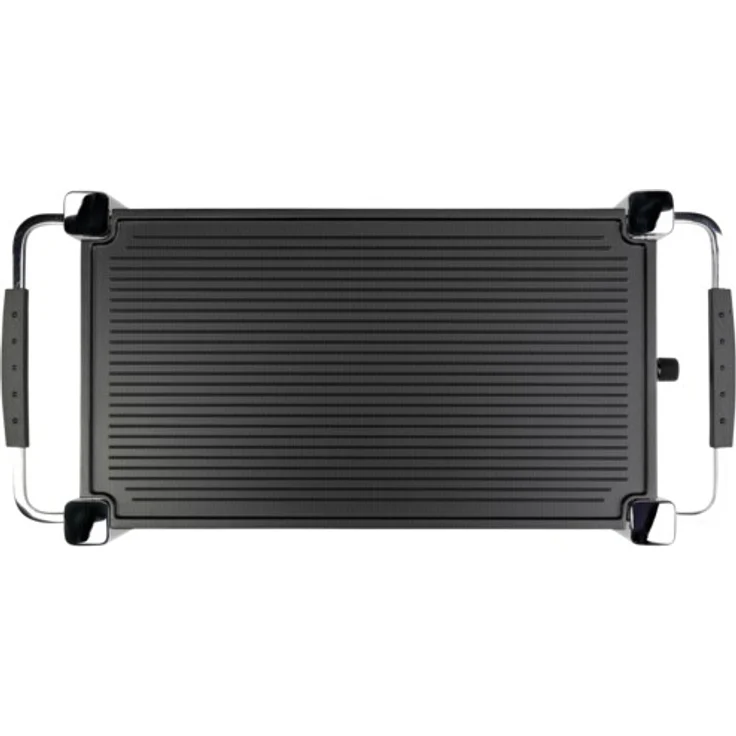 Rommelsbacher RCC 1500 Raclette-Grill extra langes Kabel 2m, Tischgrill für 8 Personen, gerippte Alu-Druckguss-Grillplatte, Xylan Plus Antihaftbeschichtung, Parkdeck, 1500 W chrom – Bild 4