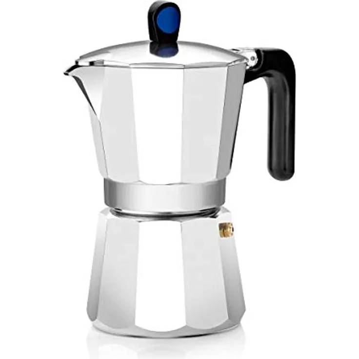 Monix Induction Express Espressokocher für Induktionsplatten, Aluminium, silberfarben 6 tazas