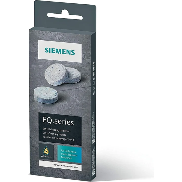 Siemens TZ80001A Reinigungstabletten 2in1 für Kaffeevollautomaten, Kaffeemaschinenreiniger für EQ-Serie, 10 Stück – Bild 1