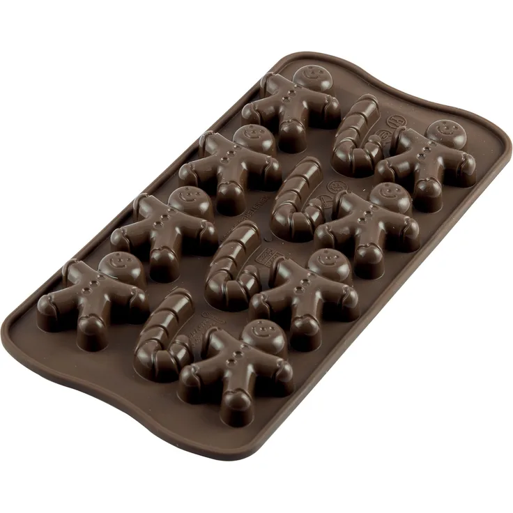 Silikomart 22112770065 Pralinenform Lebkuchenmann, 12er-Form