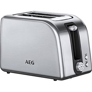 Image for AEG AT 7750 Toaster (7 Bräunungsgrad-Einstellungen, Stopp-, Auftau- & Aufwärmfunktion, extrabreite Schlitze für alle Brotsorten, automatische Zentrierung, Brötchenaufsatz, gebürstetes Edelstahl)