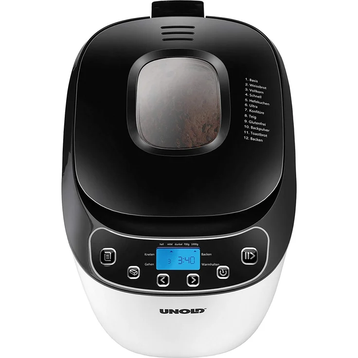 Unold 68010 Backmeister Brotbackautomat, 1 Kilogram, Schwarz-Weiß – Bild 3
