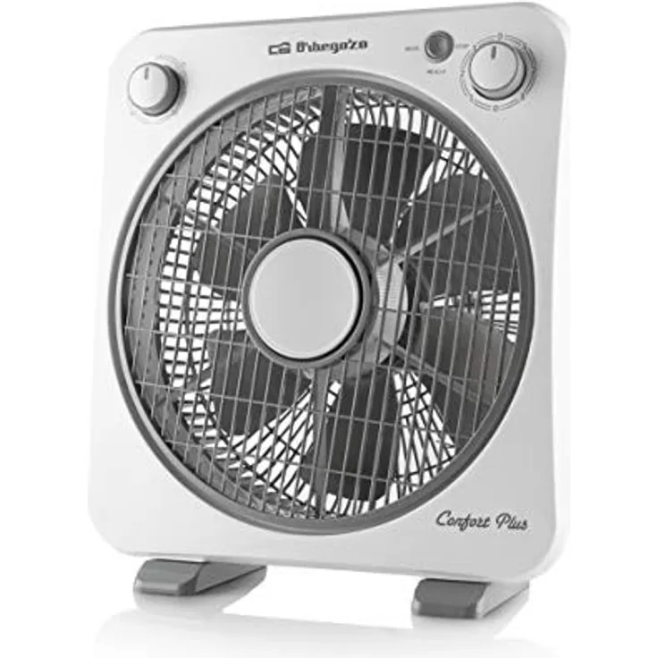 Orbegozo BF 0138 Bodenventilator mit 6 Flügeln 3 Geschwindigkeitsstufen rotierender Diffusor zwei-We