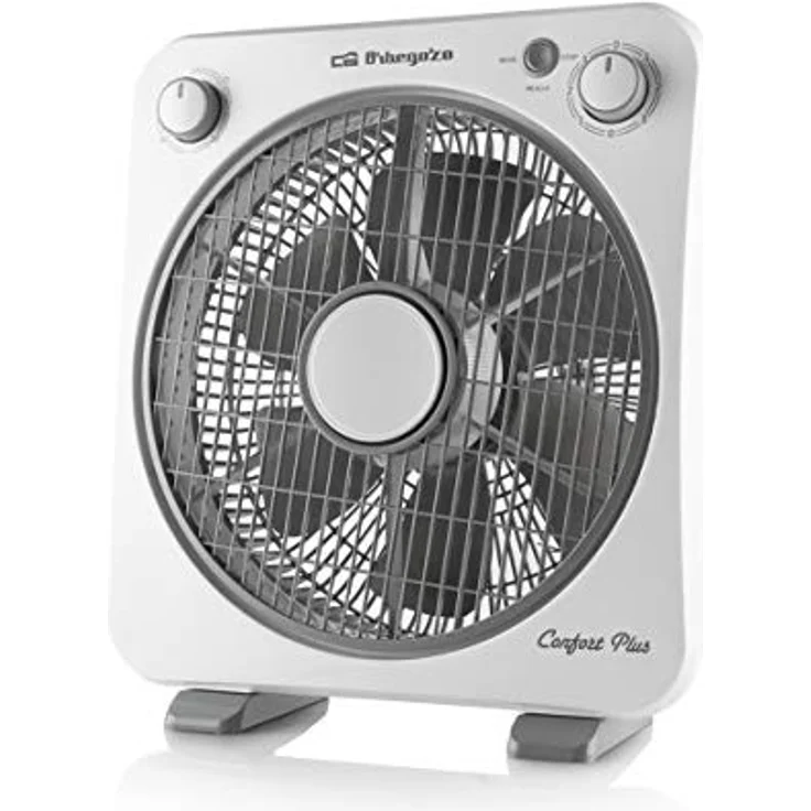 Orbegozo BF 0138 Bodenventilator mit 6 Flügeln 3 Geschwindigkeitsstufen rotierender Diffusor zwei-We