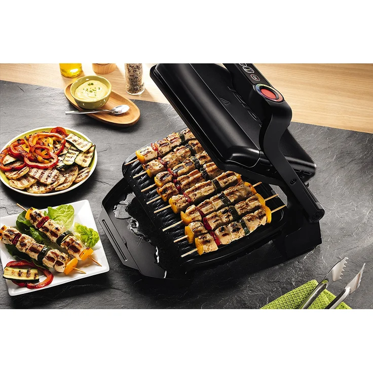 Tefal GC7148 OptiGrill+ Kontakgrill Snacking & Baking, 2000W, 6 voreingestellte Programme, schwarz – Bild 9