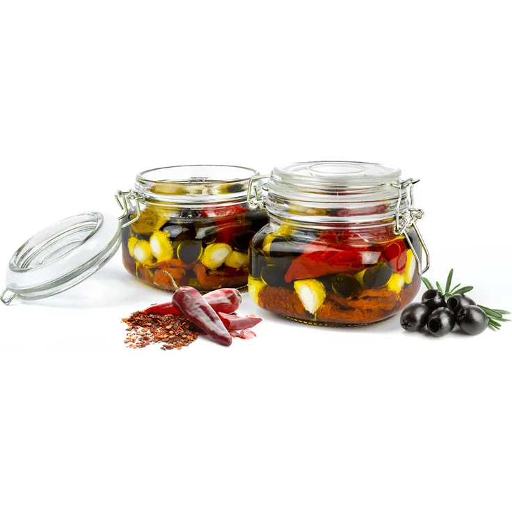 Einmachglas 500ml Bügelverschluss Einmachgläser Vorratsglas Vorratsdose 2-12 Stk.2 Stück