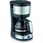 SEVERIN Filterkaffeemaschine, Kompaktes Design, Gebürsteter Edelstahl-Schwarz, KA 4808