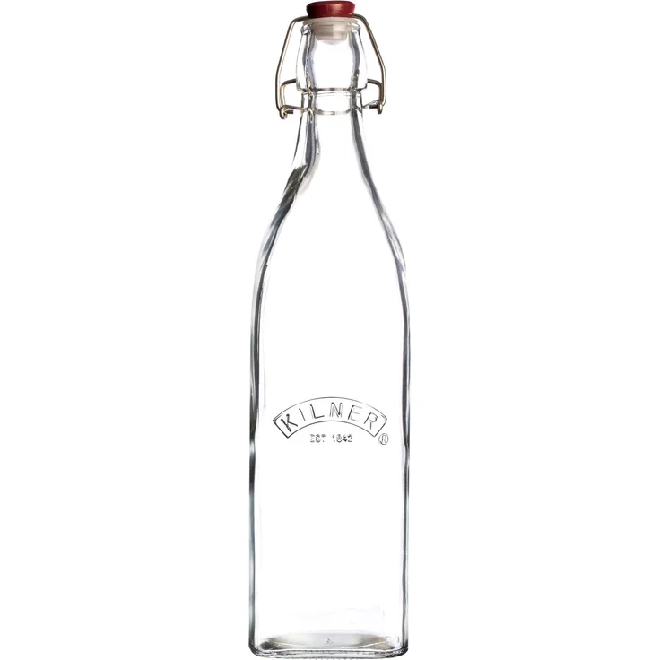 Kilner Vintage Flasche mit Bügelverschluss, glas, durchsichtig, quadratisch, 550 ml – Bild 1