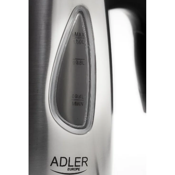 Adler AD 1203 AD1203 Wasserkocher 1630 W, Edelstahl 1 Liter, Silber-Schwarz – Bild 4