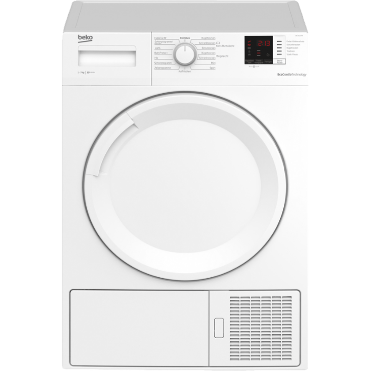 Beko DS7512PA, Wärmepumpentrockner, A+++, Fassungsvermögen 7 kg, Standgerät, Breite 59,5 cm, Startzeitvorwahl, Restlaufzeitanzeige – Bild 1