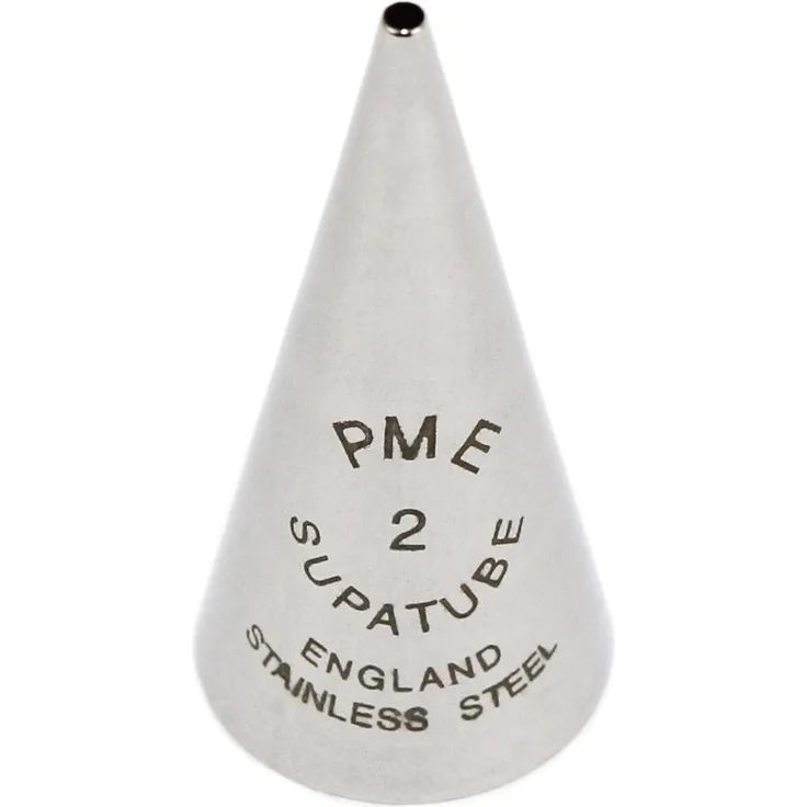 PME ST2 Supatube Schreibtülle Nr. 2 aus nahtlosem Edelstahl, Silver, 1.72 x 1.72 x 3.5 cm