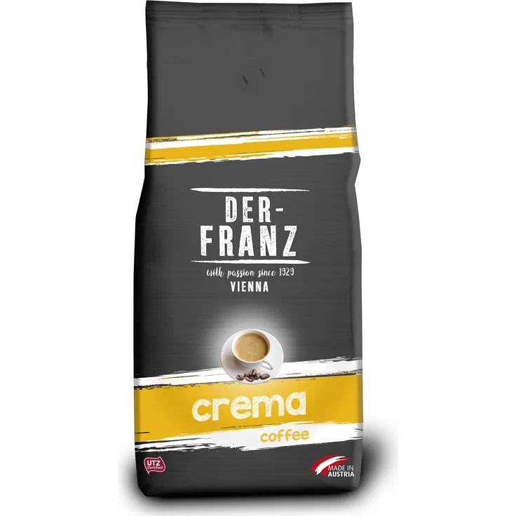 Der-Franz Crema-Kaffee UTZ, ganze Bohne, 1000 g – Bild 1
