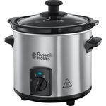 Russell Hobbs Slow Cooker, Schongarer Mini 2,0l, 2 Temperatureinstellungen & Warmhaltefunktion, Keramik Gartopf, kompaktes Design, Compact Home Slowcooker 25570-56