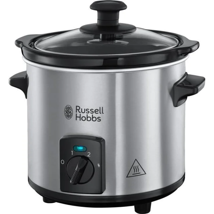 Russell Hobbs Slow Cooker, Schongarer Mini 2,0l, 2 Temperatureinstellungen & Warmhaltefunktion, Keramik Gartopf, kompaktes Design, Compact Home Slowcooker 25570-56 – Bild 1