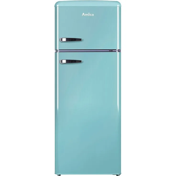 Amica KGC 15632 T Kühl-Gefrierkombination, freistehend, türkis, LED, Lagerzeit bei Störung 12 h, Breite 55 cm