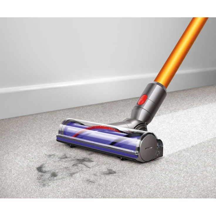 Dyson V8 Absolute+ Handstaubsauger, 40 min Akkubetrieb, Zyklon-Technik, HEPA-Filter, Wandhalterung und Ladestation, gelb-nickel – Bild 2