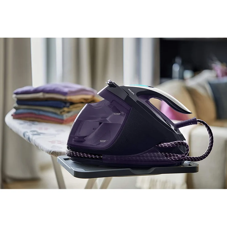 Philips GC9675-80 Dampfbügelstation PerfectCare Elite Plus (2700 W, Optimal Temp, 7,7 bar Dampfdruck, 550 g-Min. Dampfstoß, extrem leicht und leise) violett – Bild 9
