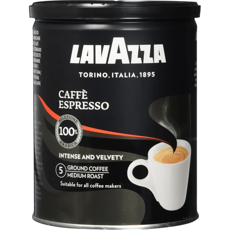 Lavazza Gemahlener Kaffee - Caffè Espresso - Vakuumdose - 12er Pack (12 x 250g Dose)