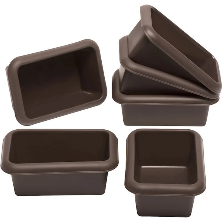 Lurch FlexiForm Mini Batzen Brotbackformen, 6er Set, Silikon, Braun, 9.1 x 5.6 x 3.9 cm