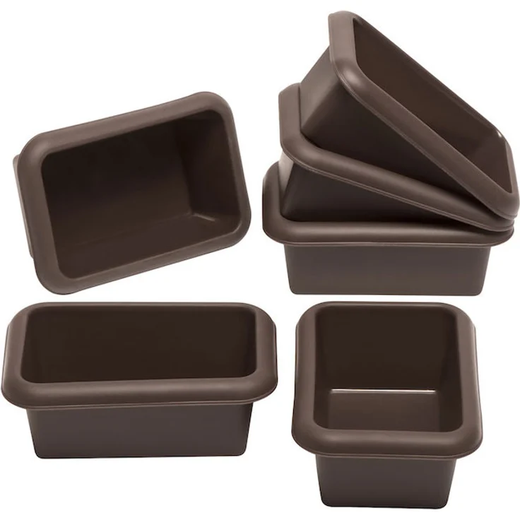 Lurch FlexiForm Mini Batzen Brotbackformen, 6er Set, Silikon, Braun, 9.1 x 5.6 x 3.9 cm – Bild 1