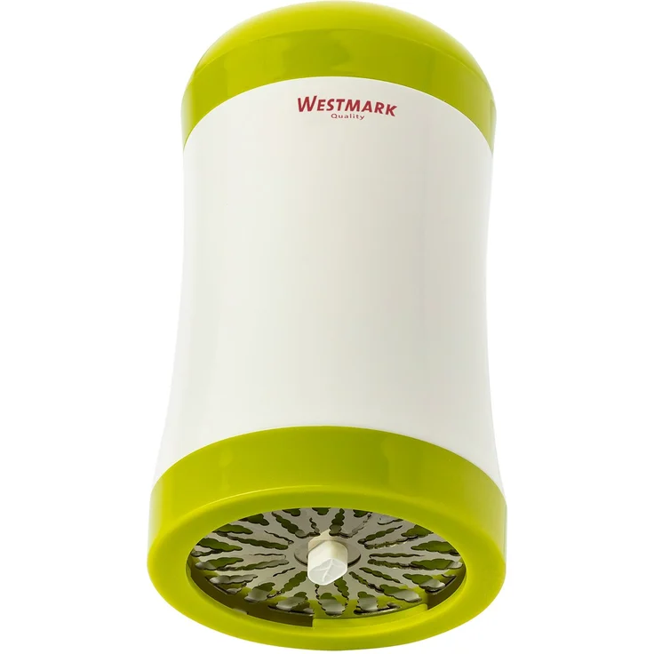 Westmark Kräuter-Schneider-Parmesan-Käsereibe, Mit austauschbaren, scharfen Einlege-Schneidscheiben, Kunststoff-Rostfreier Edelstahl, Weiß-Grün, 11602260 – Bild 1