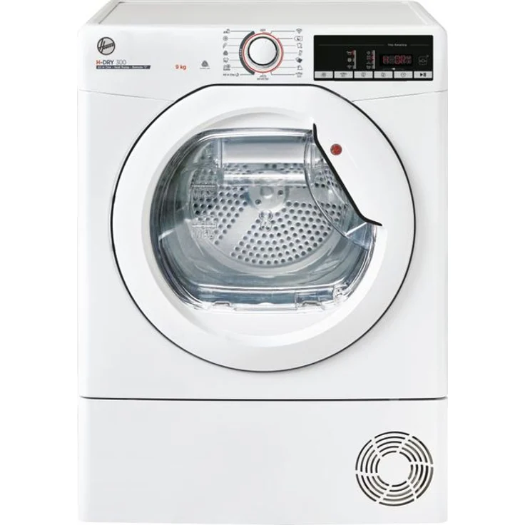 Hoover HLE H9A2TE-S, Wärmepumpentrockner, A++, Fassungsvermögen 9 kg, Standgerät, Breite 60 cm, Restzeitanzeige, weiß – Bild 1