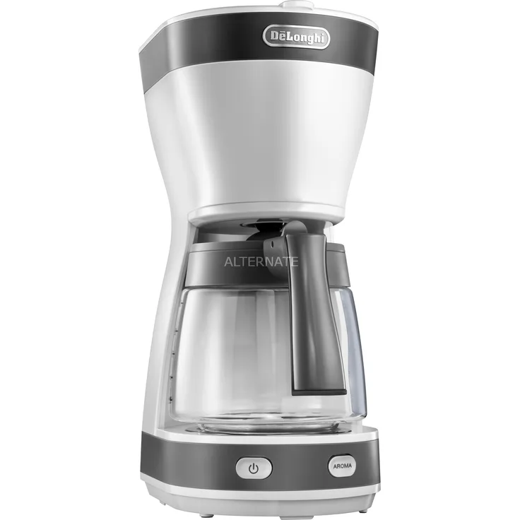 De'Longhi ICM 16210.WS Filterkaffeemaschine, 1,25 l Wassertank, weiß