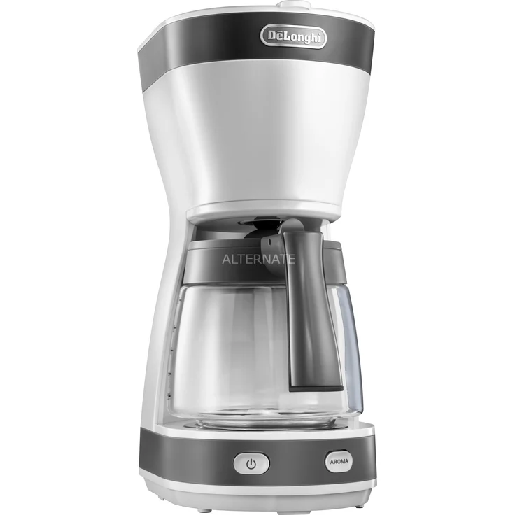 De'Longhi ICM 16210.WS Filterkaffeemaschine, 1,25 l Wassertank, weiß