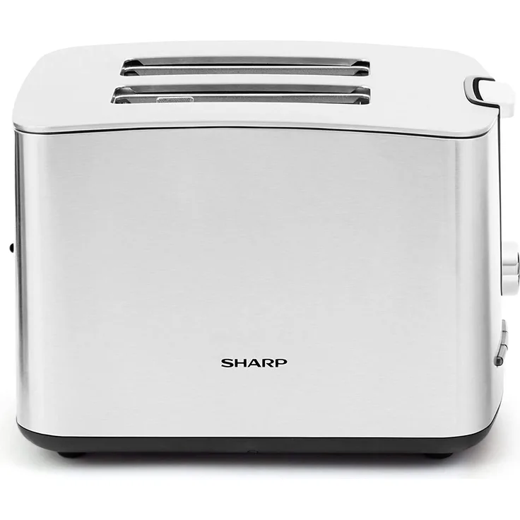 Sharp SA-CT2002I 2-Schlitz-Toaster - Leistung 850 W - 7 Bräunungsstufen - Auftauen - Erwärmen - Brotzentrierung - Krümelschublade - Edelstahl
