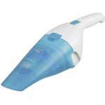Black + Decker 2-in-1 Dustbuster, Nass-Trocken Akku-Handsauger (Akkusauger mit 3.6V, Gummilippe für Nassreinigung aufsteckbar, transparenter Schmutzfangbehälter) WDC115WA