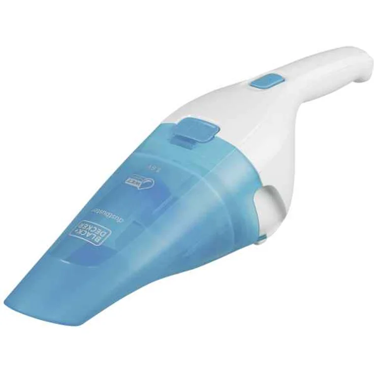Black + Decker 2-in-1 Dustbuster, Nass-Trocken Akku-Handsauger (Akkusauger mit 3.6V, Gummilippe für Nassreinigung aufsteckbar, transparenter Schmutzfangbehälter) WDC115WA – Bild 1
