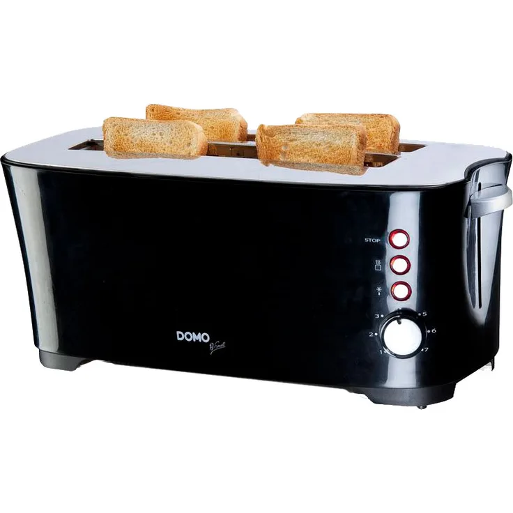 Domo DO961T Toaster, Edelstahl rostfrei