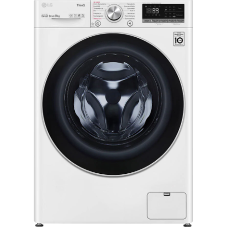 LG Serie 7 F4WV709P1E, Frontlader-Waschmaschine, A, Fassungsvermögen 9 kg, Standgerät, Breite 60 cm, Nachlegefunktion, Kindersicherung