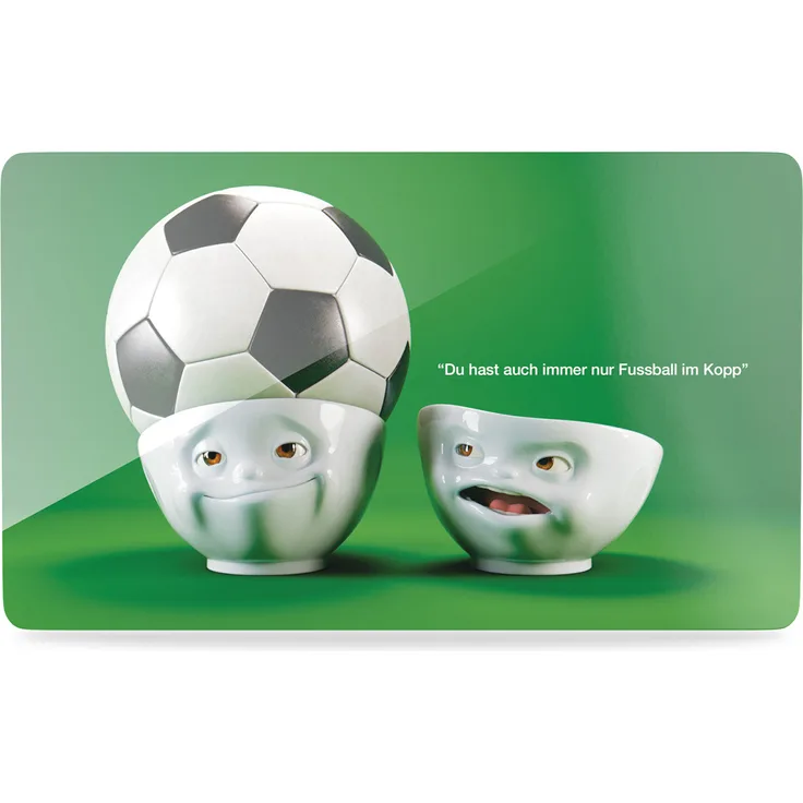 Fiftyeight T040111 Schnittenbrettchen Fußball im Kopp WM10, 23 x 14 cm