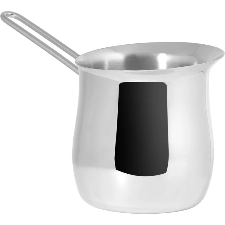Home Türkische Kaffeekanne Tassen 8 mit Griff, Edelstahl, Grau