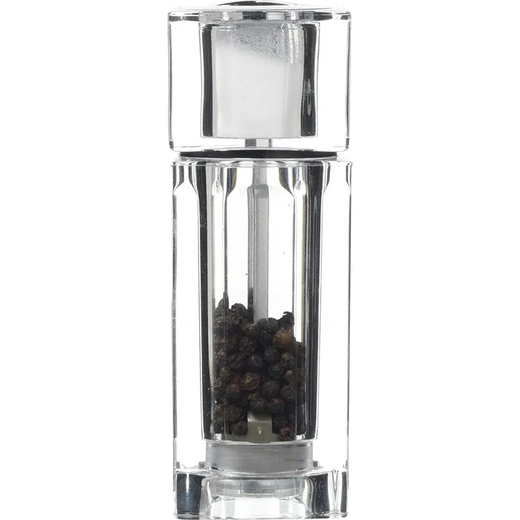 Cole & Mason Cube Acryl Combi 145mm Kombi-Mühle (Salz-- Pfeffer), Clear, 14.5 cm