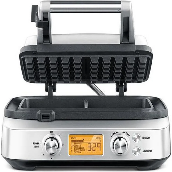 SAGE SWM620 the Smart Waffle Pro Waffeleisen mit LED-Anzeige, Belgische Waffeln 
