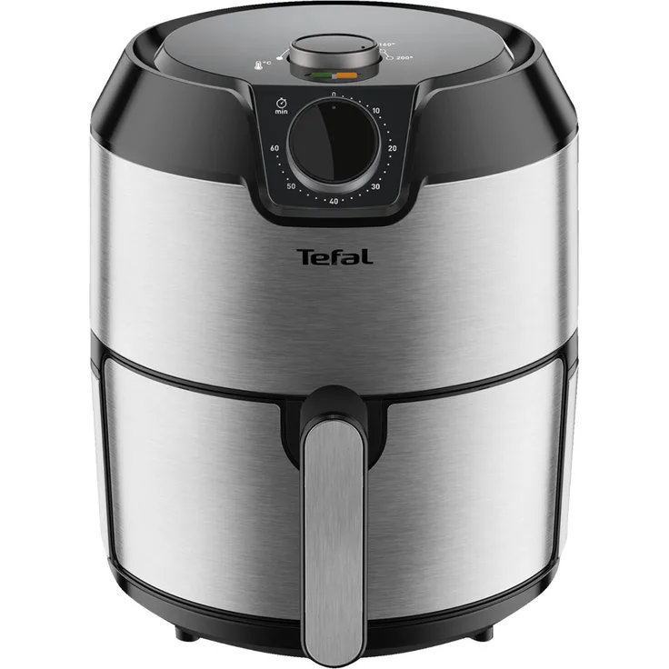 Tefal Easy Fry Classic EY201D Freistehende Heißluftfritteuse, Frittieren ohne Öl, 4,2 Liter Volumen, silber, Edelstahl, 1500 Watt, spülmaschinenfest
