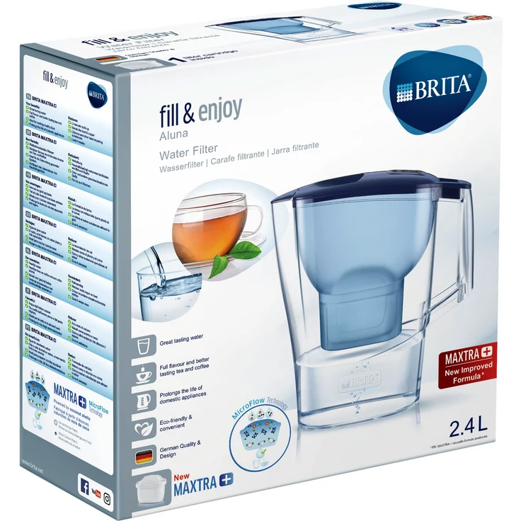 BRITA Wasserfilter Aluna blau inkl. 1 MAXTRA+ Filterkartusche– robuster BRITA Filter zur Reduzierung von Kalk und Chlor und im Leitungswasser – Bild 6