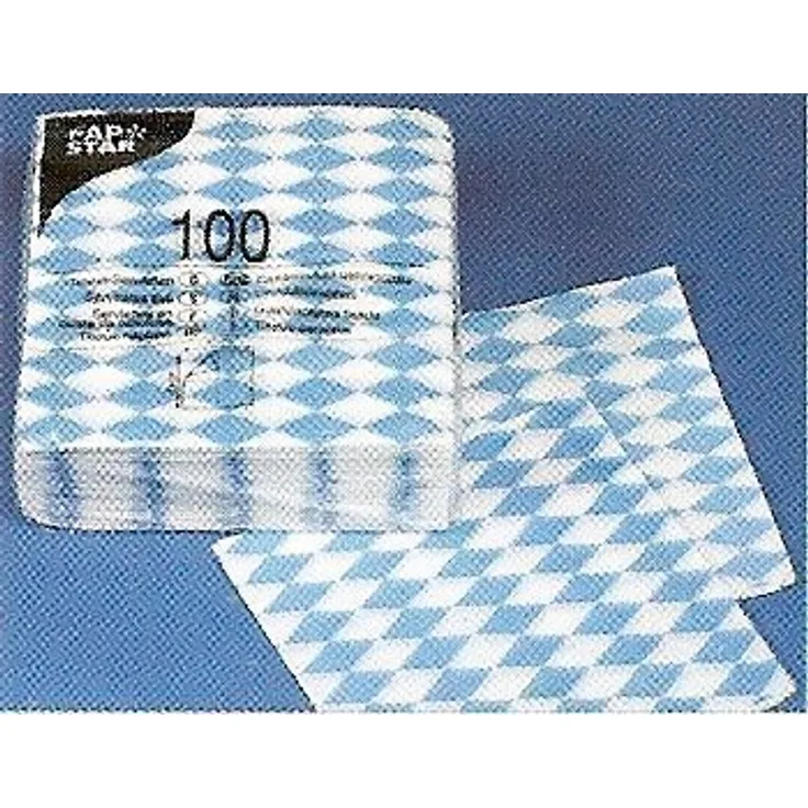 Servietten 1 Lagig Aus Falz Bayrisch Blau Von Papstar 100 Stück