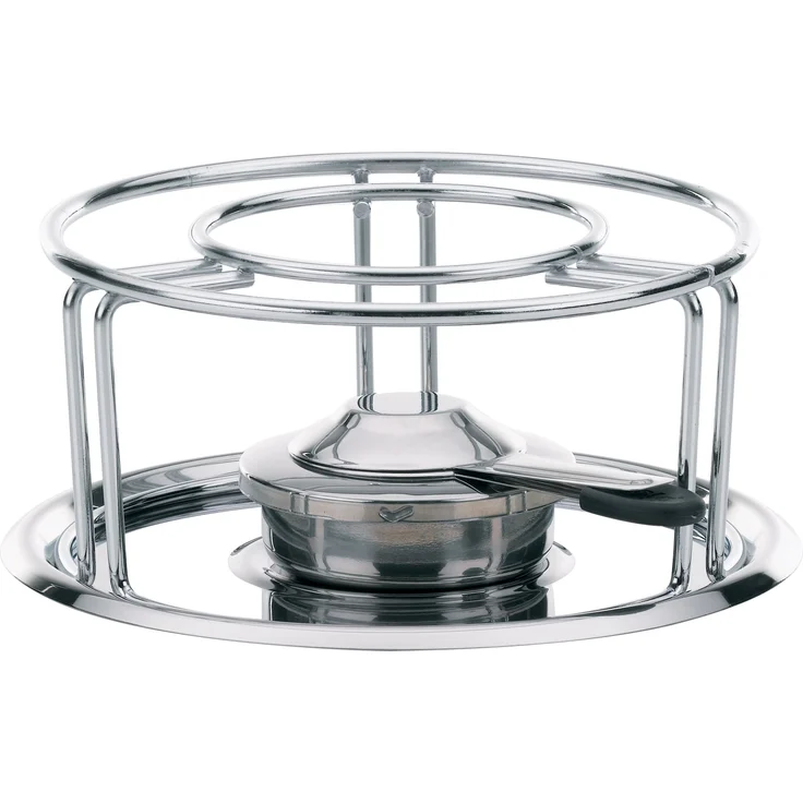 Kela 60127 Rechaud mit Sicherheitspastenbrenner, Verchromtes Metall- Edelstahl, 23,5 cm Durchmesser, Maxi