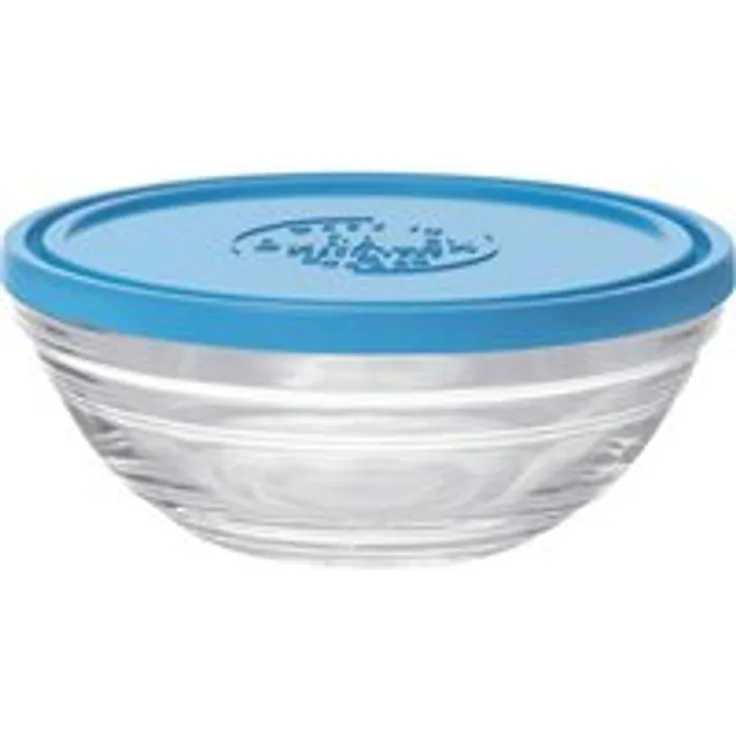 Duralex LYS Runde Schüssel mit Deckel 10 oz transparent - blau