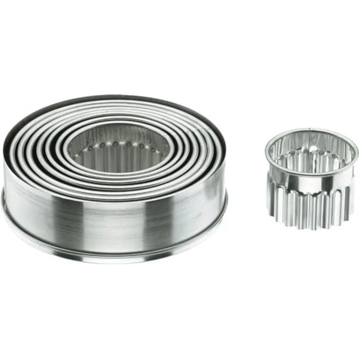 LACOR 68070 Set mit 9 Teigausstecher, rund, gewellt