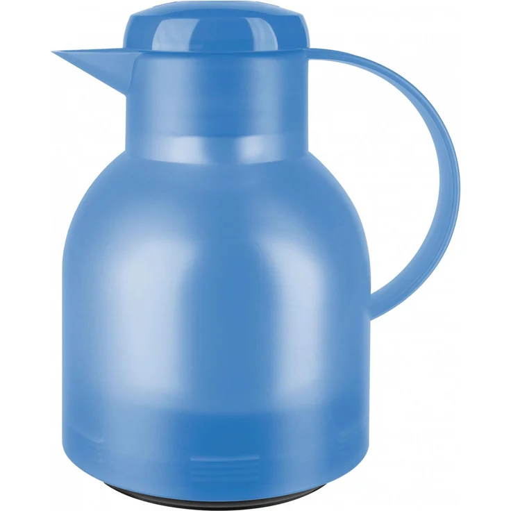 Emsa 505124 Samba Isolierkanne (1 Liter, Quick Press Verschluss, 12h heiß, 24h kalt) eisblau – Bild 1